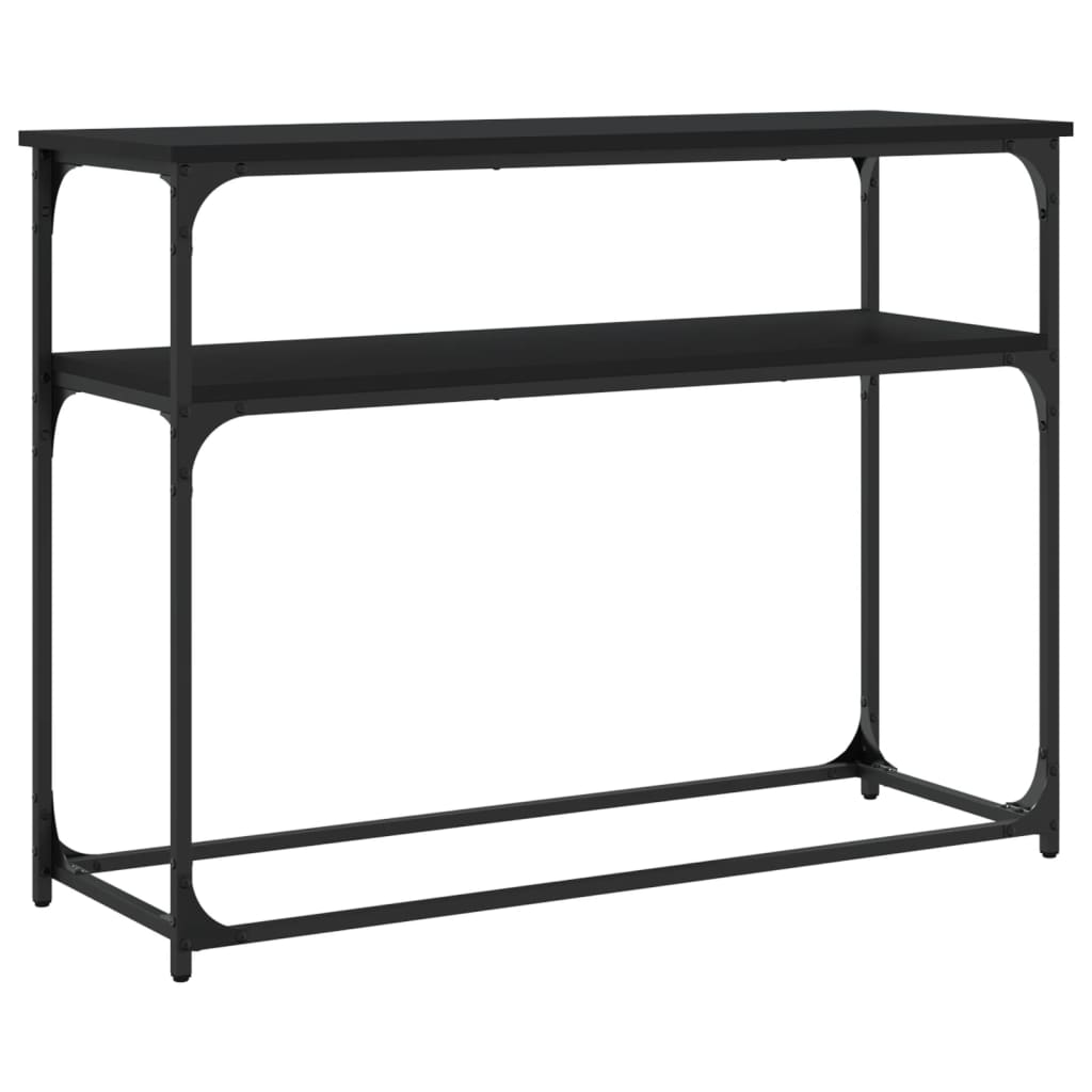 vidaXL Măsuță consolă, negru, 100x35,5x75 cm, lemn compozit vidaXL Măsuță consolă, negru, 100x35,5x75 cm, lemn compozit