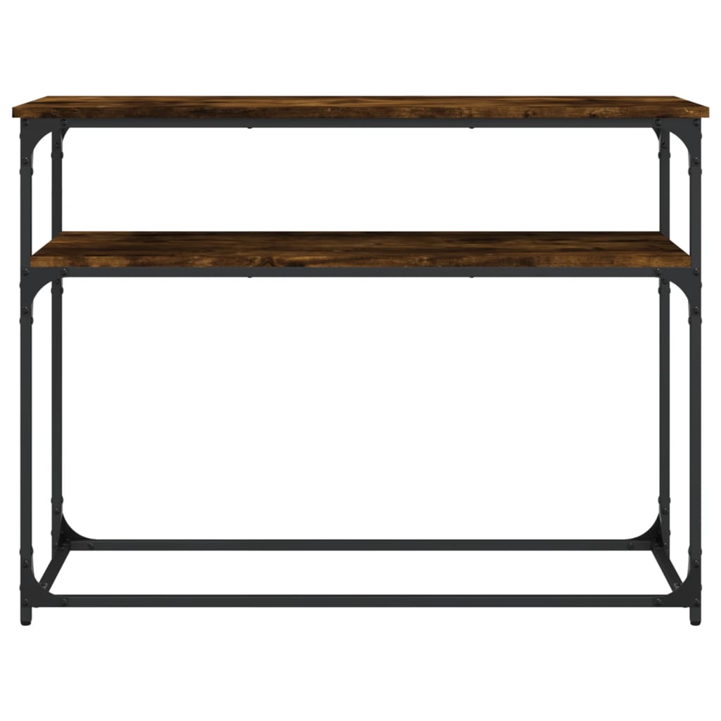 vidaXL Măsuță consolă, stejar fumuriu, 100x35,5x75 cm, lemn prelucrat vidaXL Măsuță consolă, stejar fumuriu, 100x35,5x75 cm, lemn prelucrat