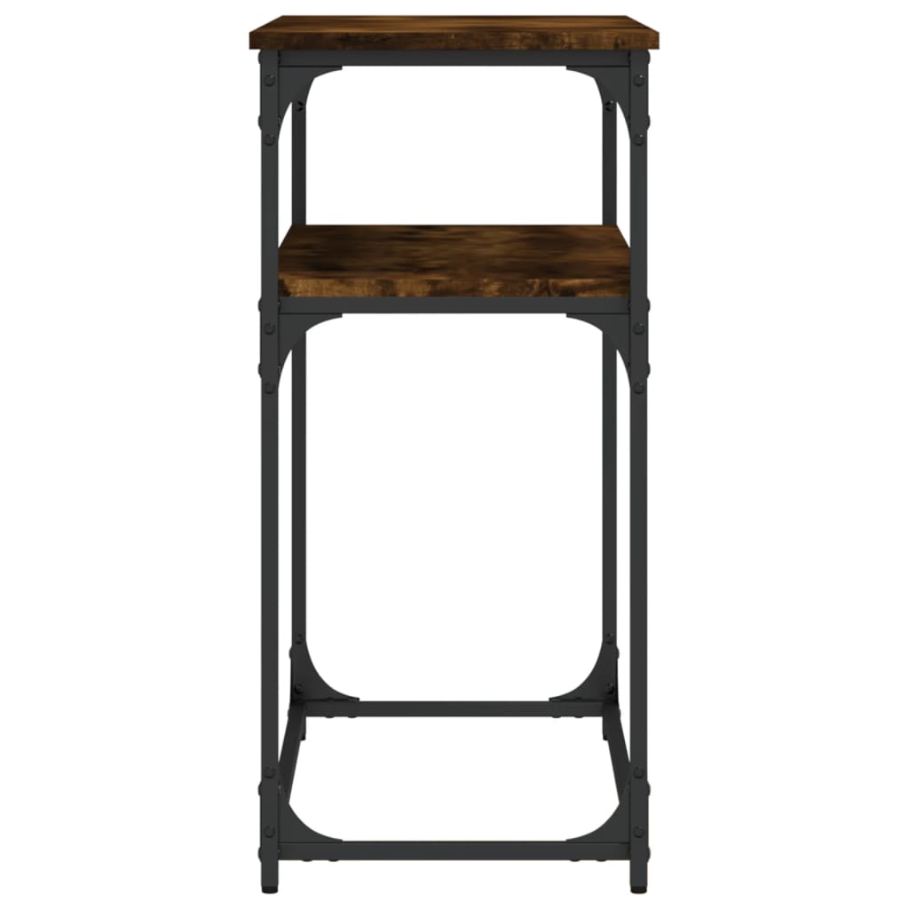 vidaXL Măsuță consolă, stejar fumuriu, 100x35,5x75 cm, lemn prelucrat vidaXL Măsuță consolă, stejar fumuriu, 100x35,5x75 cm, lemn prelucrat