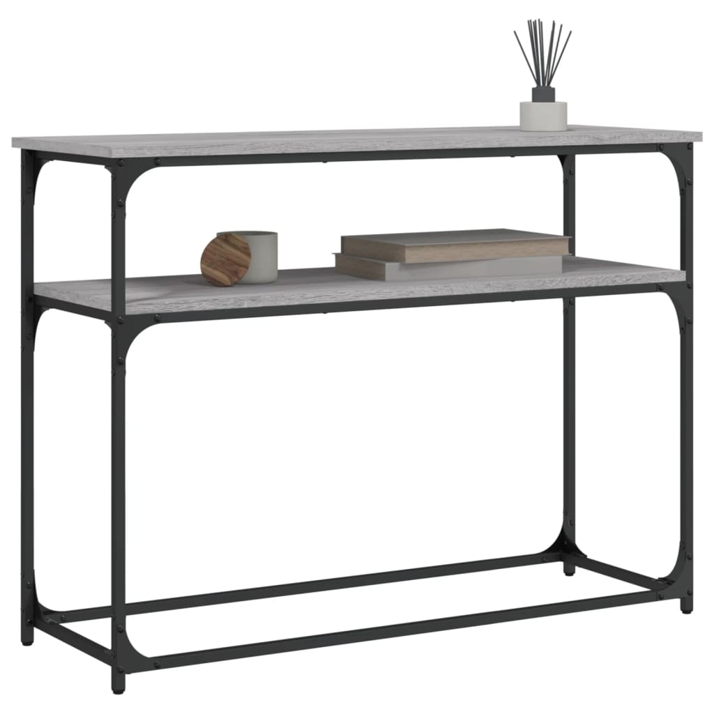 vidaXL Măsuță consolă, gri sonoma, 100x35,5x75 cm, lemn prelucrat vidaXL Măsuță consolă, gri sonoma, 100x35,5x75 cm, lemn prelucrat