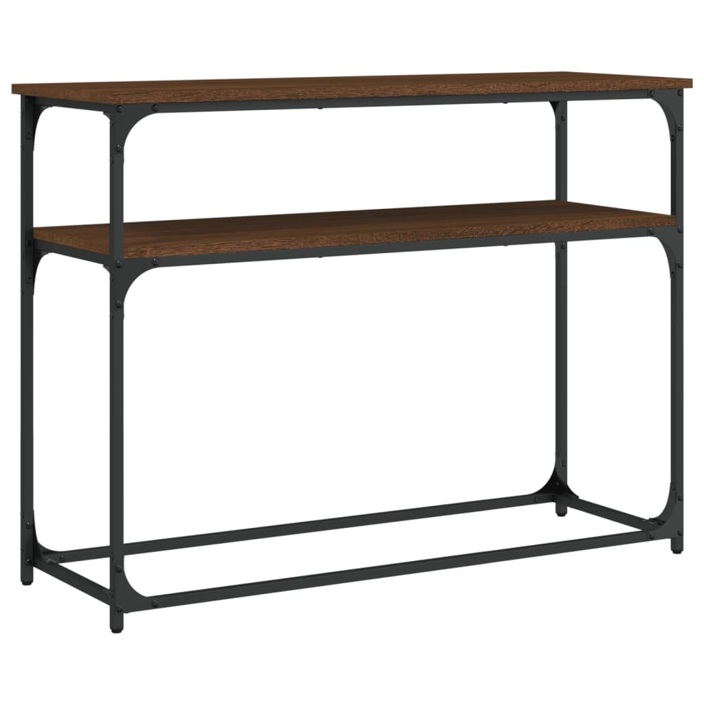 vidaXL Măsuță consolă, stejar maro, 100x35,5x75 cm, lemn prelucrat vidaXL Măsuță consolă, stejar maro, 100x35,5x75 cm, lemn prelucrat
