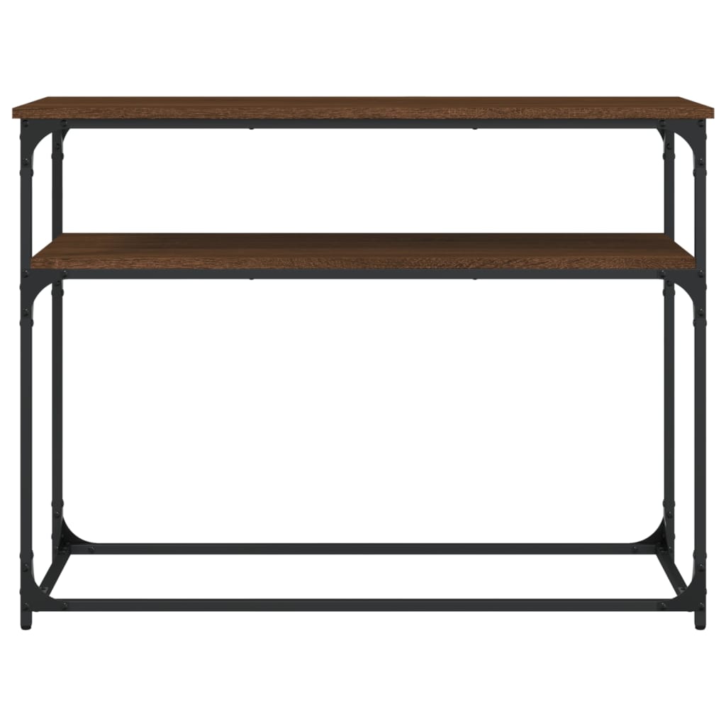 vidaXL Măsuță consolă, stejar maro, 100x35,5x75 cm, lemn prelucrat vidaXL Măsuță consolă, stejar maro, 100x35,5x75 cm, lemn prelucrat