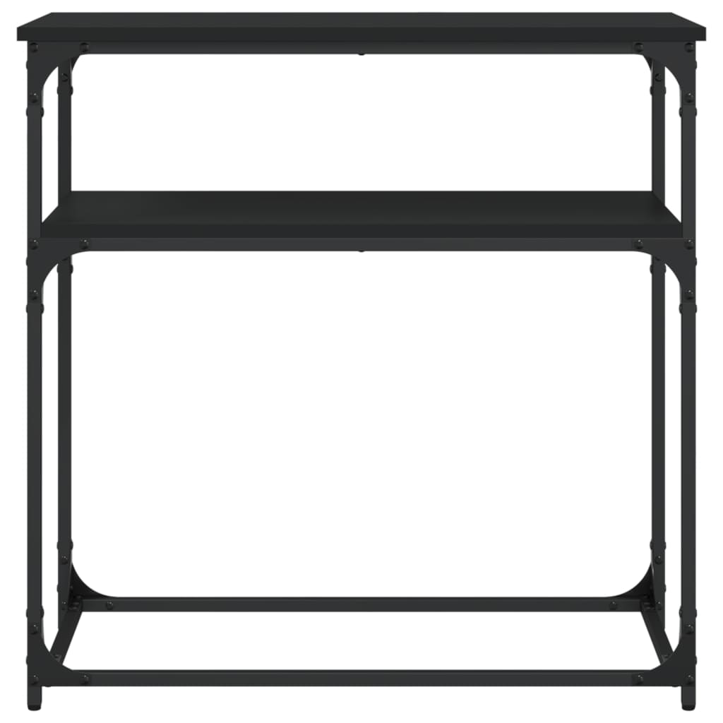 vidaXL Masă consolă, negru, 75x35,5x75 cm, lemn prelucrat