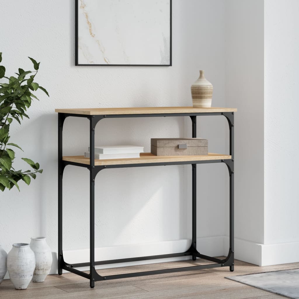 vidaXL Masă consolă, stejar sonoma, 75x35,5x75 cm, lemn prelucrat vidaXL Masă consolă, stejar sonoma, 75x35,5x75 cm, lemn prelucrat