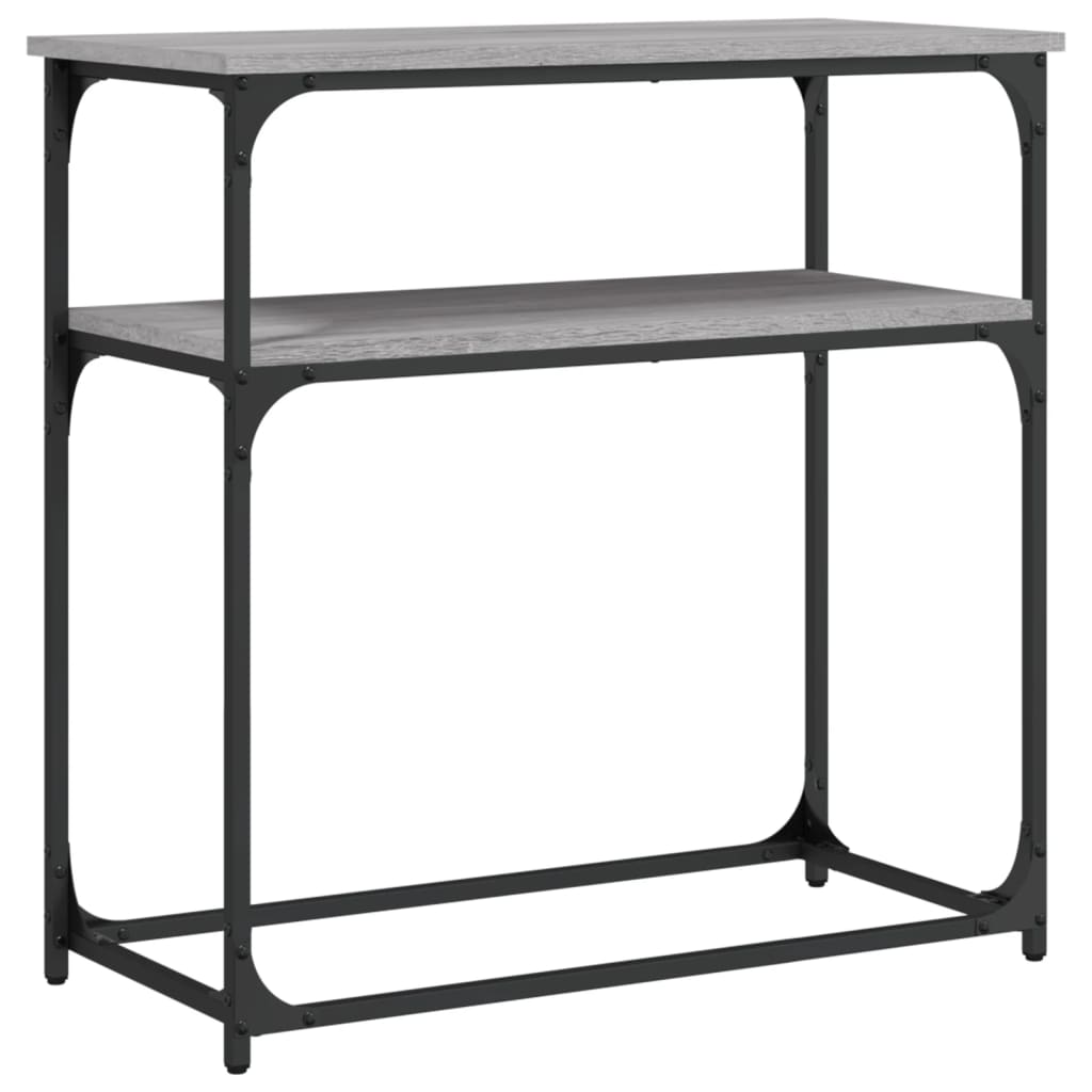 vidaXL Măsuță consolă, gri sonoma, 75x35,5x75 cm, lemn prelucrat vidaXL Măsuță consolă, gri sonoma, 75x35,5x75 cm, lemn prelucrat