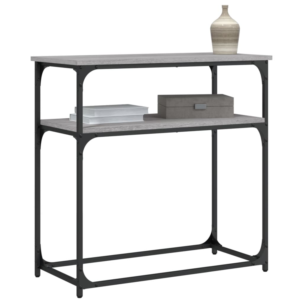 vidaXL Măsuță consolă, gri sonoma, 75x35,5x75 cm, lemn prelucrat vidaXL Măsuță consolă, gri sonoma, 75x35,5x75 cm, lemn prelucrat