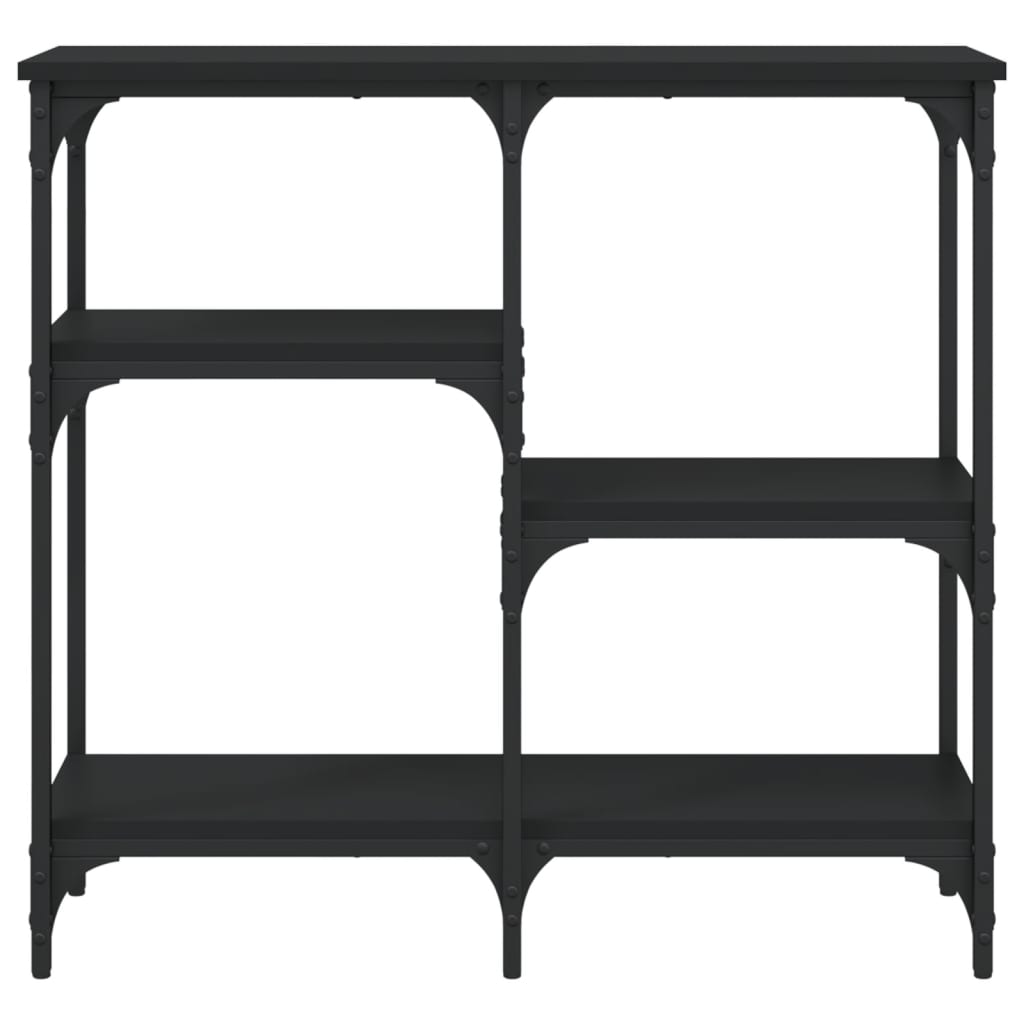 vidaXL Măsuță consolă, negru, 80x29x75 cm, lemn compozit vidaXL Măsuță consolă, negru, 80x29x75 cm, lemn compozit