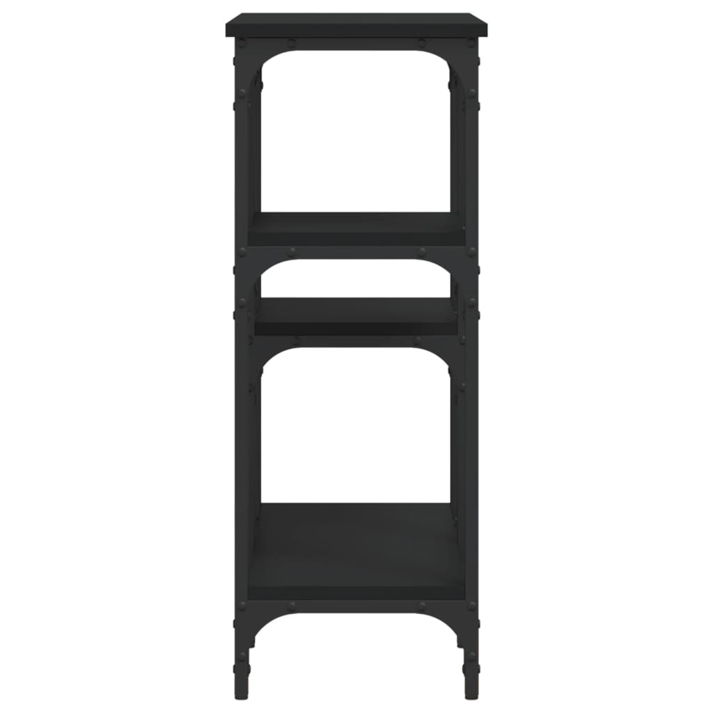 vidaXL Măsuță consolă, negru, 80x29x75 cm, lemn compozit vidaXL Măsuță consolă, negru, 80x29x75 cm, lemn compozit