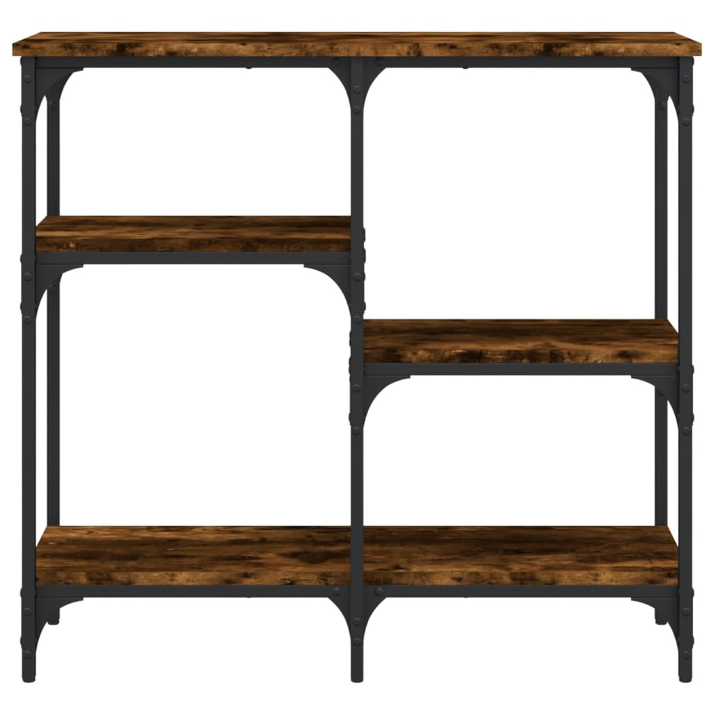 vidaXL Măsuță consolă, stejar fumuriu, 80x29x75 cm, lemn prelucrat vidaXL Măsuță consolă, stejar fumuriu, 80x29x75 cm, lemn prelucrat