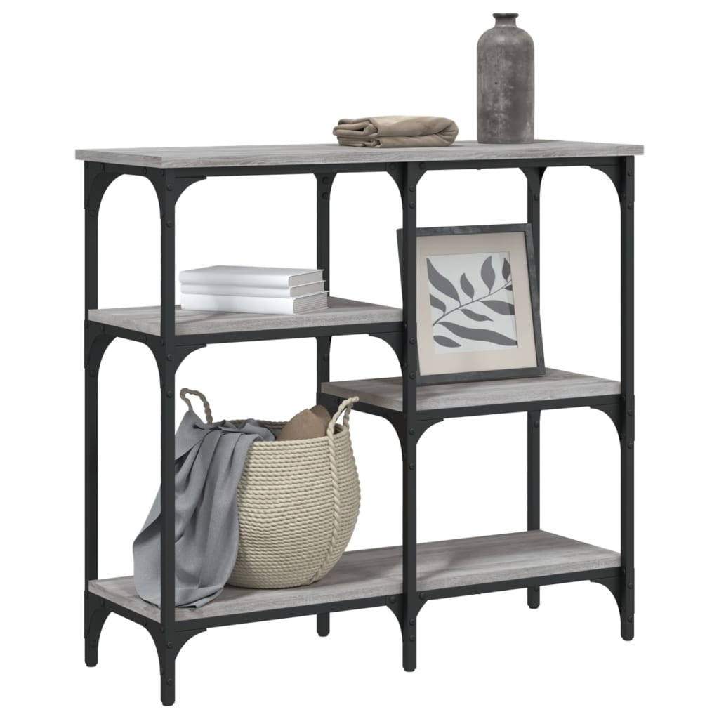 vidaXL Măsuță consolă, gri sonoma, 80x29x75 cm, lemn prelucrat vidaXL Măsuță consolă, gri sonoma, 80x29x75 cm, lemn prelucrat