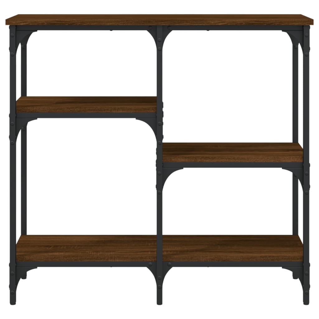 vidaXL Măsuță consolă, stejar maro, 80x29x75 cm, lemn prelucrat vidaXL Măsuță consolă, stejar maro, 80x29x75 cm, lemn prelucrat