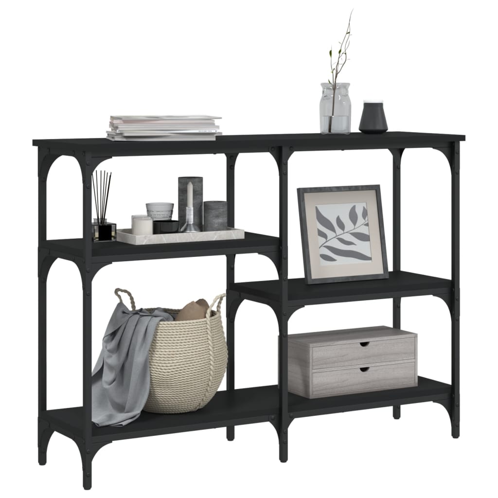 vidaXL Măsuță consolă, negru, 102x29x75 cm, lemn compozit vidaXL Măsuță consolă, negru, 102x29x75 cm, lemn compozit