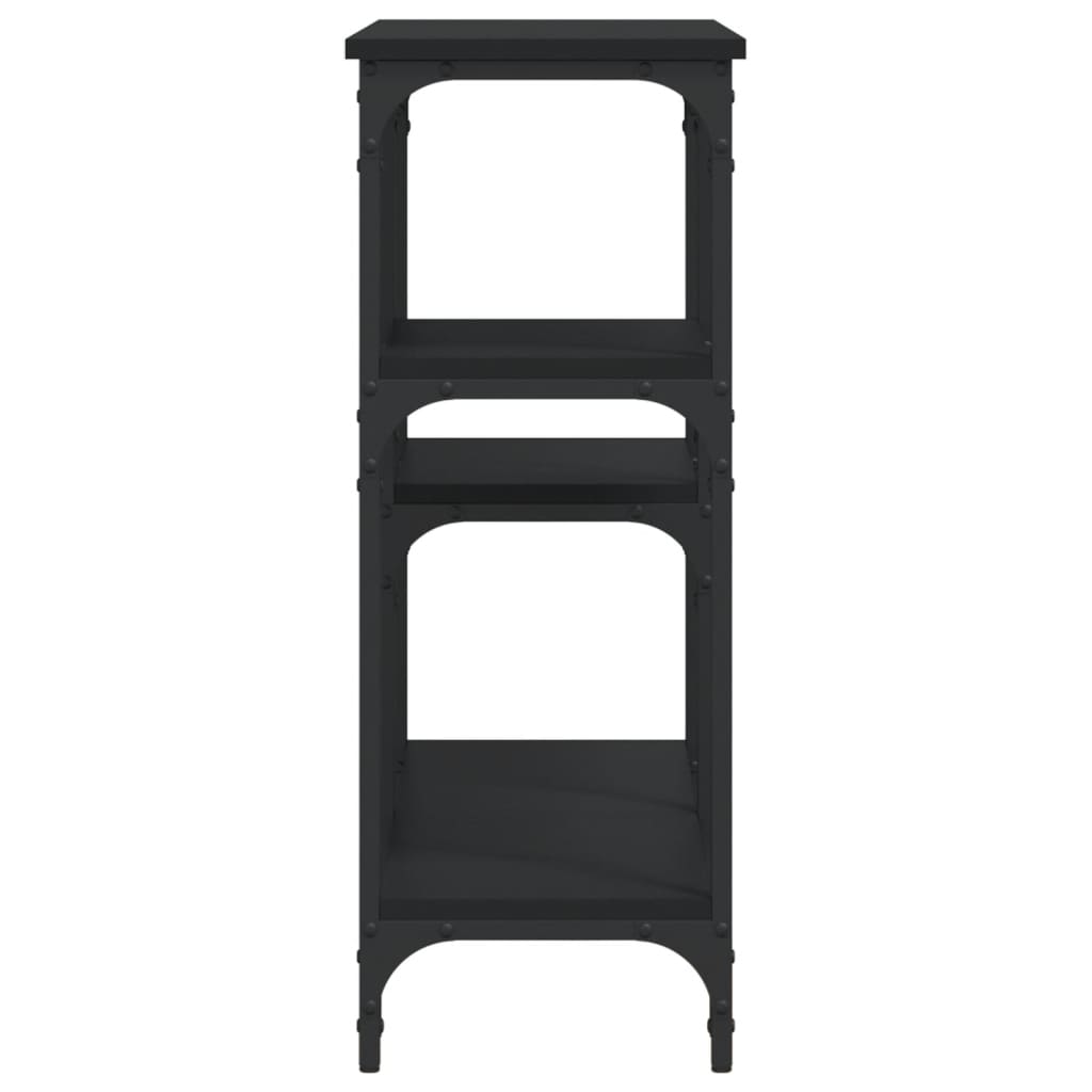 vidaXL Măsuță consolă, negru, 102x29x75 cm, lemn compozit vidaXL Măsuță consolă, negru, 102x29x75 cm, lemn compozit
