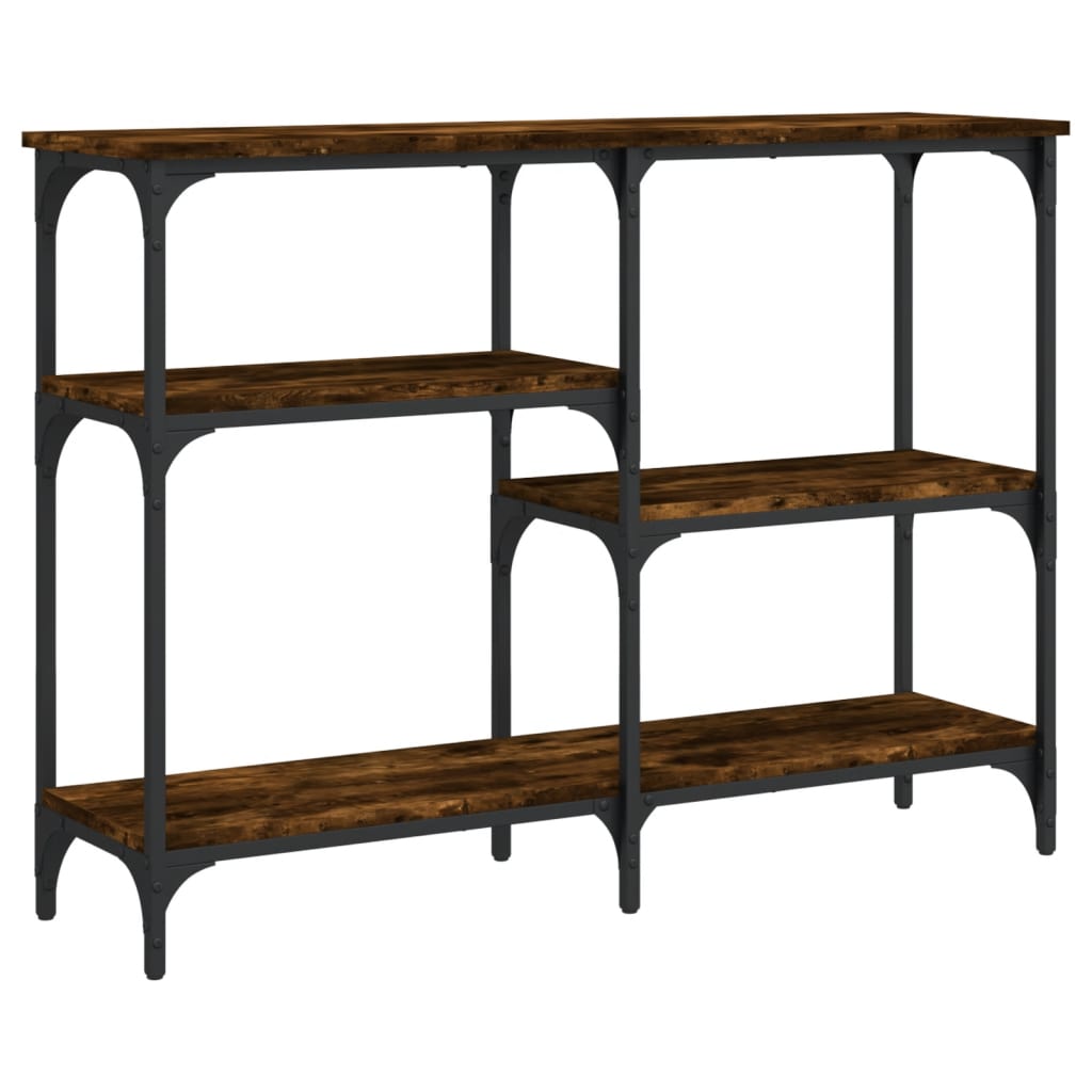 vidaXL Măsuță consolă, stejar fumuriu, 102x29x75 cm, lemn prelucrat vidaXL Măsuță consolă, stejar fumuriu, 102x29x75 cm, lemn prelucrat