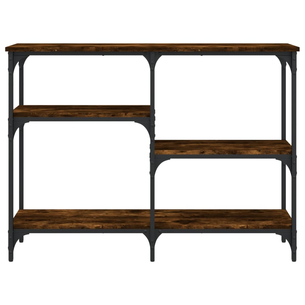 vidaXL Măsuță consolă, stejar fumuriu, 102x29x75 cm, lemn prelucrat vidaXL Măsuță consolă, stejar fumuriu, 102x29x75 cm, lemn prelucrat