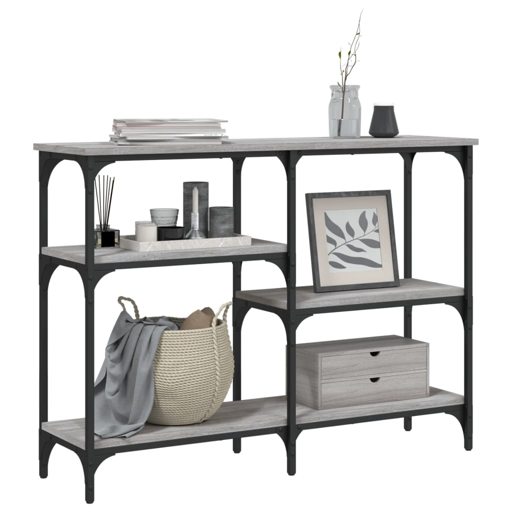 vidaXL Măsuță consolă, gri sonoma, 102x29x75 cm, lemn prelucrat vidaXL Măsuță consolă, gri sonoma, 102x29x75 cm, lemn prelucrat