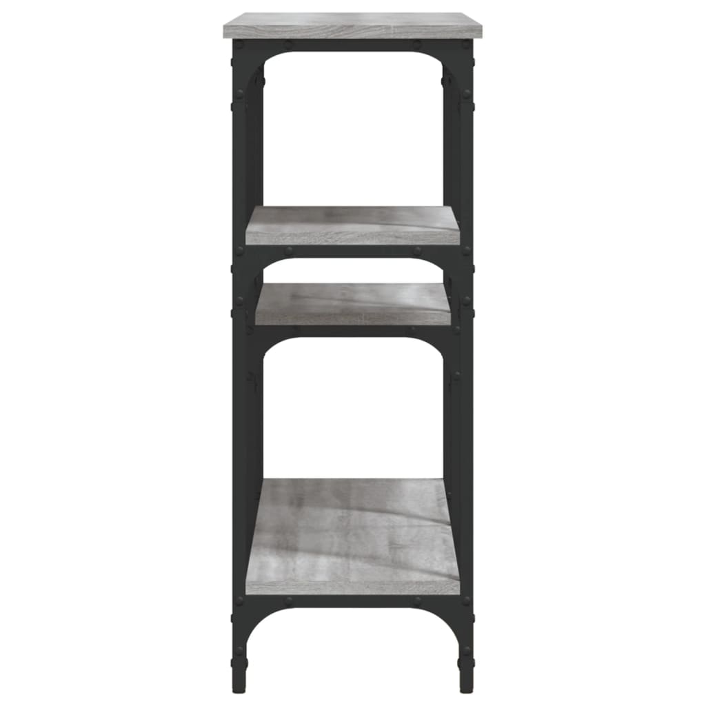 vidaXL Măsuță consolă, gri sonoma, 102x29x75 cm, lemn prelucrat vidaXL Măsuță consolă, gri sonoma, 102x29x75 cm, lemn prelucrat