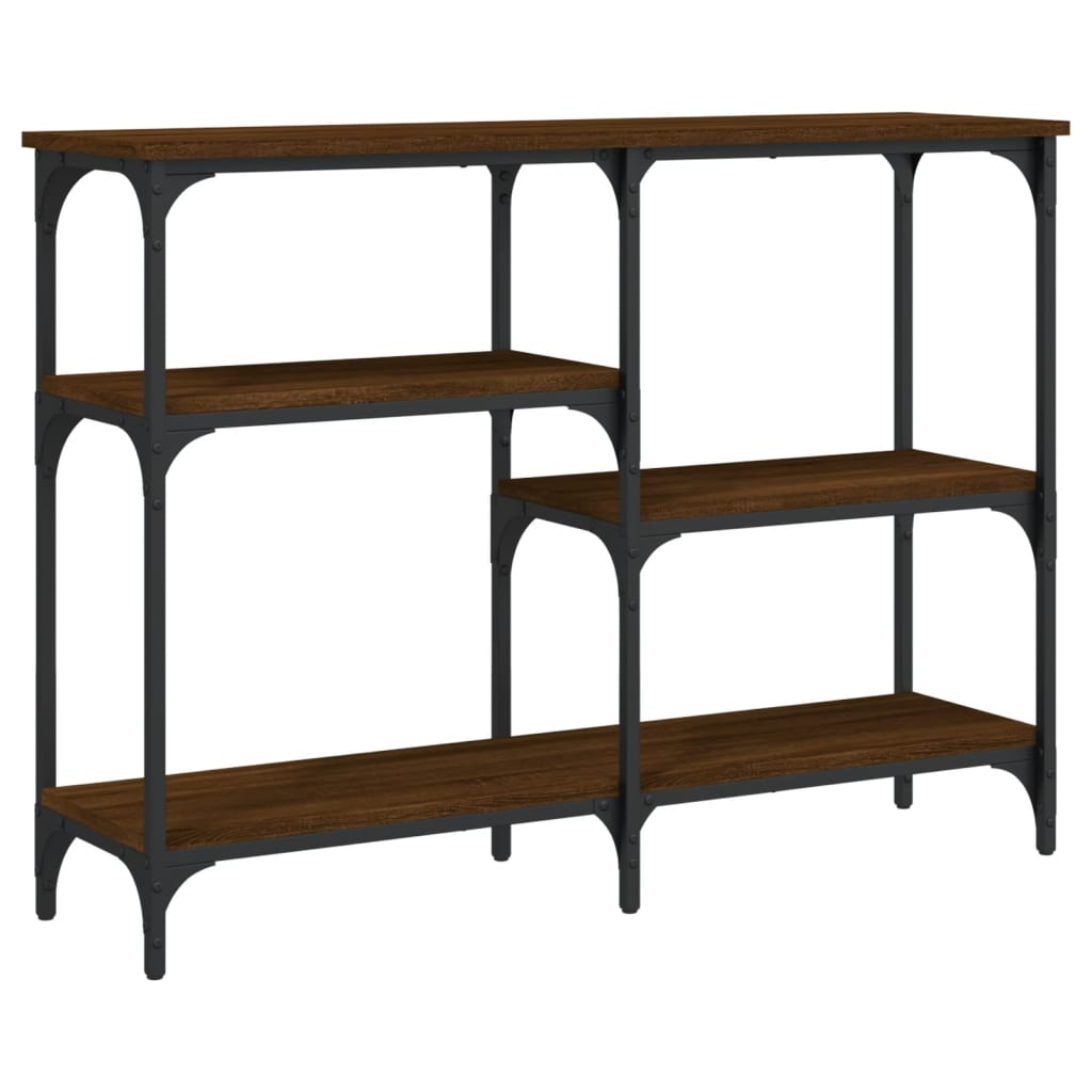 vidaXL Măsuță consolă, stejar maro, 102x29x75 cm, lemn prelucrat vidaXL Măsuță consolă, stejar maro, 102x29x75 cm, lemn prelucrat