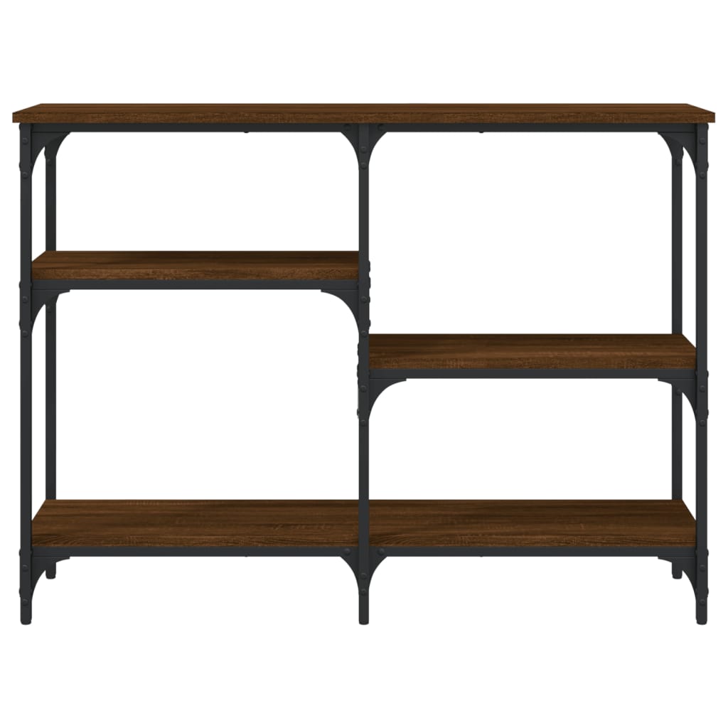 vidaXL Măsuță consolă, stejar maro, 102x29x75 cm, lemn prelucrat vidaXL Măsuță consolă, stejar maro, 102x29x75 cm, lemn prelucrat