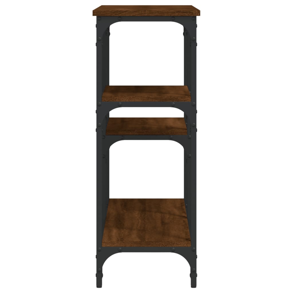vidaXL Măsuță consolă, stejar maro, 102x29x75 cm, lemn prelucrat vidaXL Măsuță consolă, stejar maro, 102x29x75 cm, lemn prelucrat