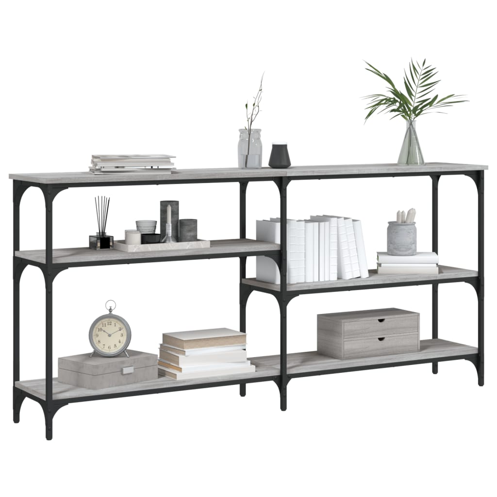 vidaXL Măsuță consolă, gri sonoma, 160x29x75 cm, lemn prelucrat vidaXL Măsuță consolă, gri sonoma, 160x29x75 cm, lemn prelucrat