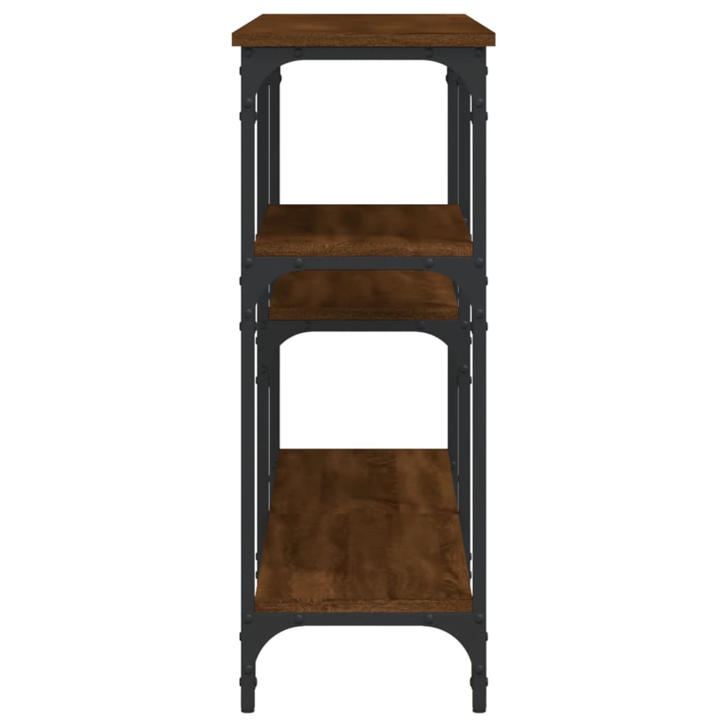 vidaXL Măsuță consolă, stejar maro, 160x29x75 cm, lemn prelucrat vidaXL Măsuță consolă, stejar maro, 160x29x75 cm, lemn prelucrat