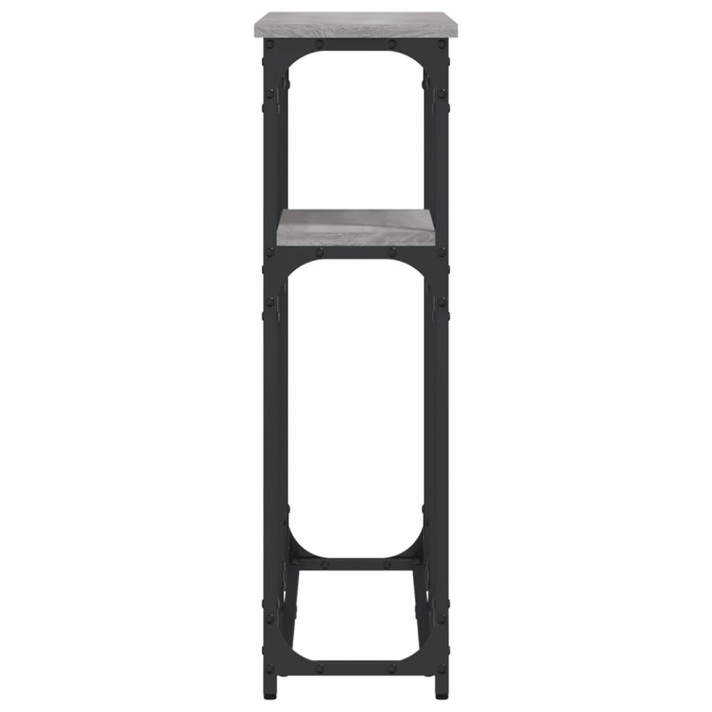 vidaXL Măsuță consolă, gri sonoma, 90x22,5x75 cm, lemn prelucrat
