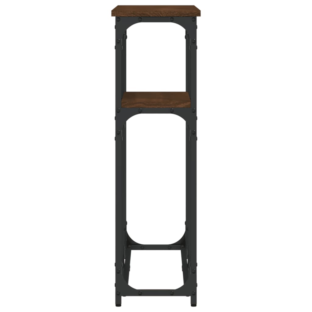 vidaXL Măsuță consolă, stejar maro, 90x22,5x75 cm, lemn prelucrat vidaXL Măsuță consolă, stejar maro, 90x22,5x75 cm, lemn prelucrat