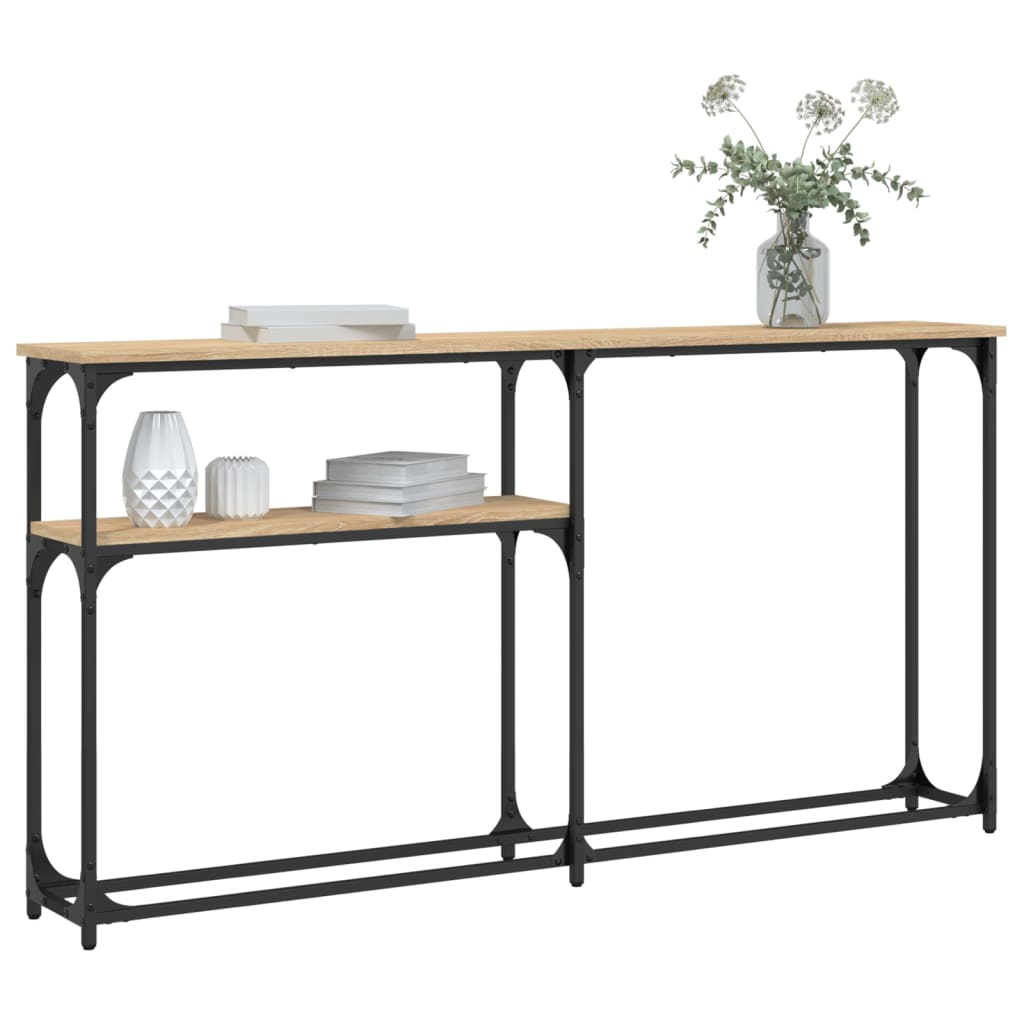 vidaXL Măsuță consolă, stejar sonoma, 145x22,5x75 cm, lemn prelucrat vidaXL Măsuță consolă, stejar sonoma, 145x22,5x75 cm, lemn prelucrat