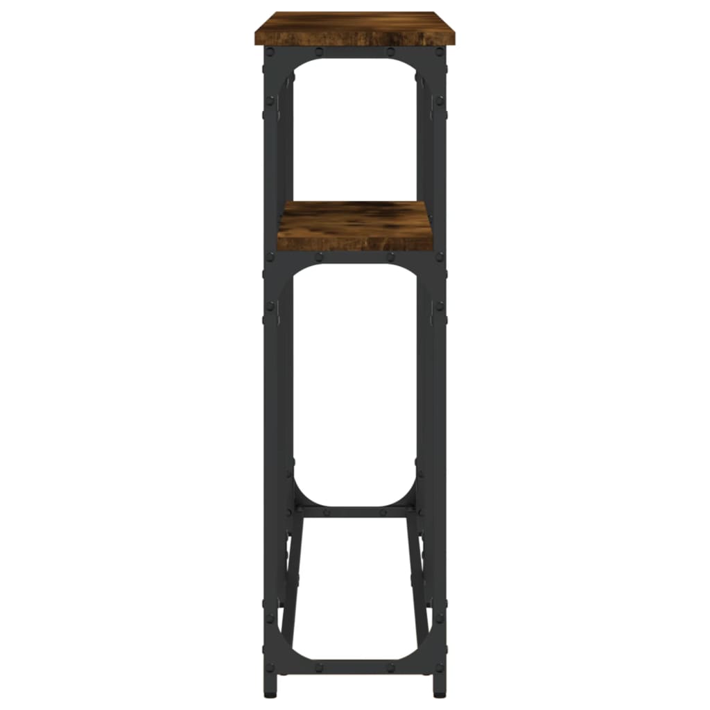 vidaXL Măsuță consolă, stejar fumuriu, 145x22,5x75 cm, lemn prelucrat vidaXL Măsuță consolă, stejar fumuriu, 145x22,5x75 cm, lemn prelucrat