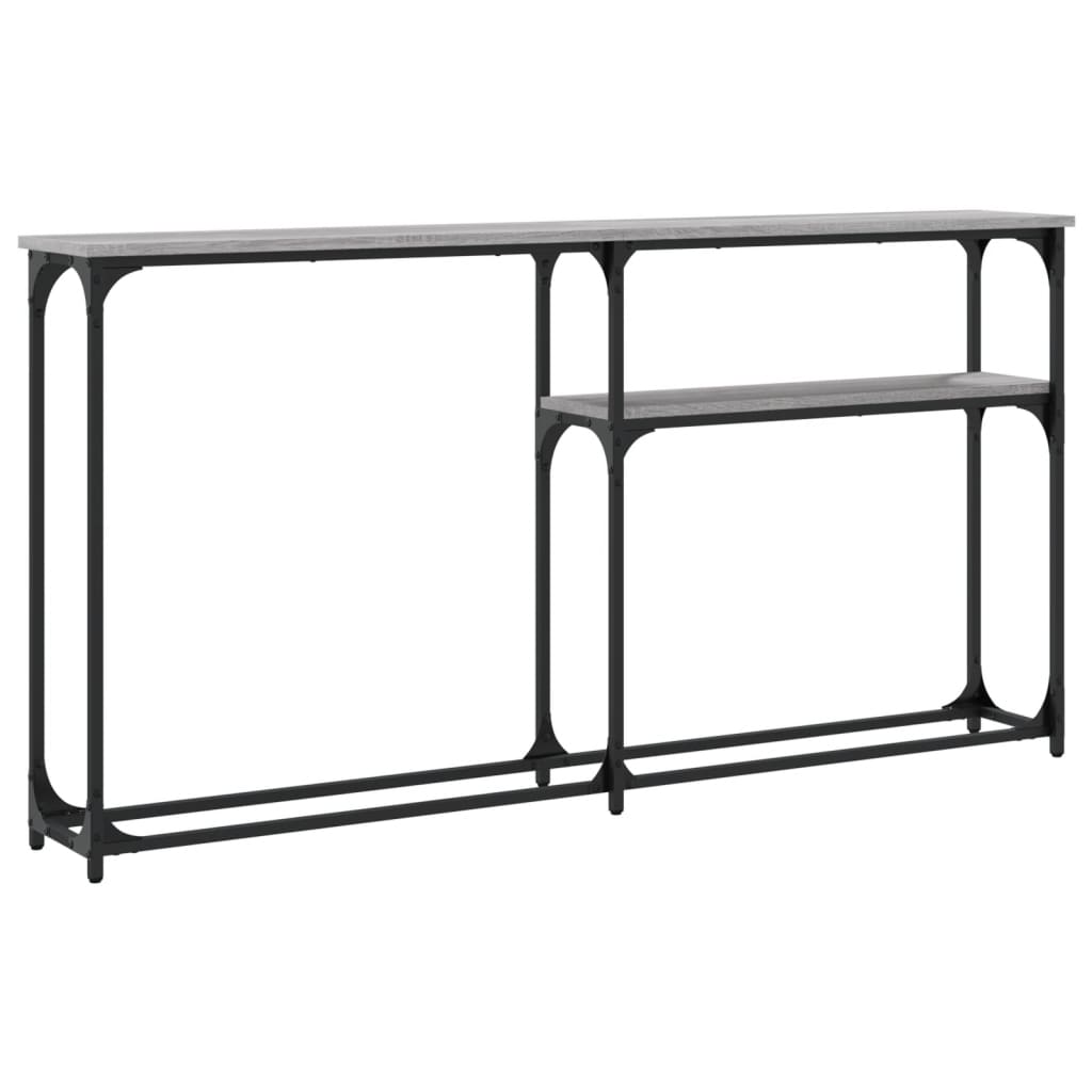 vidaXL Măsuță consolă, gri sonoma, 145x22,5x75 cm, lemn prelucrat