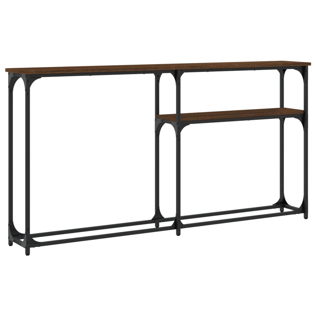 vidaXL Măsuță consolă, stejar maro, 145x22,5x75 cm, lemn prelucrat vidaXL Măsuță consolă, stejar maro, 145x22,5x75 cm, lemn prelucrat