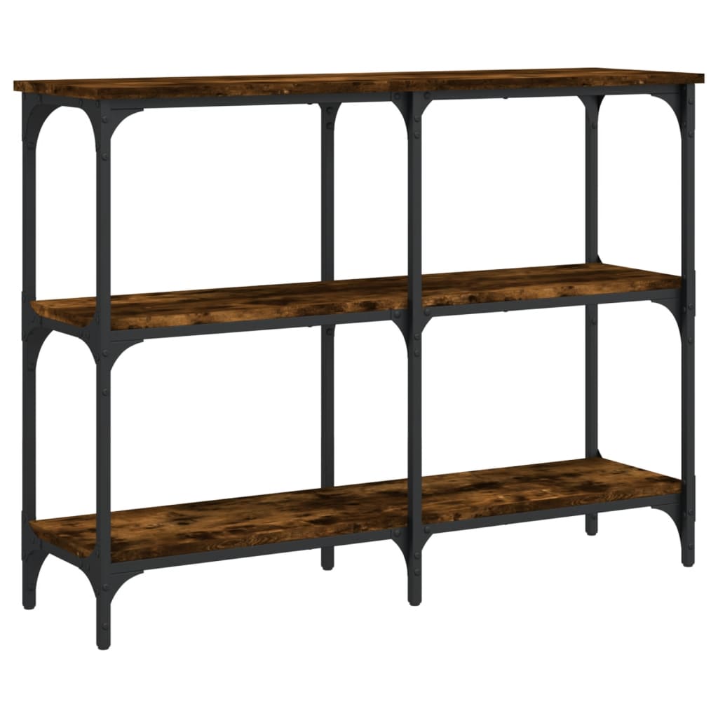 vidaXL Măsuță consolă, stejar fumuriu, 100x29x75 cm, lemn prelucrat vidaXL Măsuță consolă, stejar fumuriu, 100x29x75 cm, lemn prelucrat