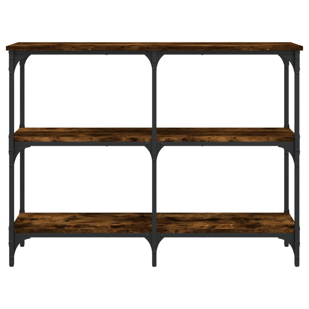 vidaXL Măsuță consolă, stejar fumuriu, 100x29x75 cm, lemn prelucrat vidaXL Măsuță consolă, stejar fumuriu, 100x29x75 cm, lemn prelucrat