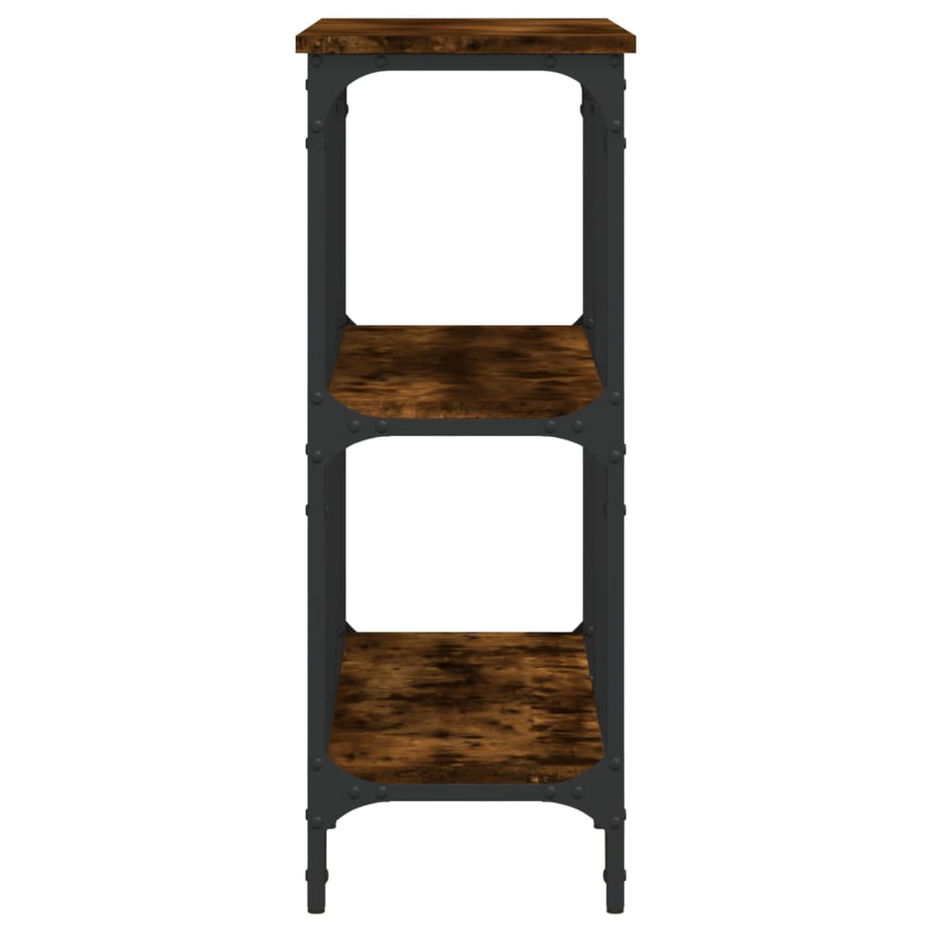 vidaXL Măsuță consolă, stejar fumuriu, 100x29x75 cm, lemn prelucrat vidaXL Măsuță consolă, stejar fumuriu, 100x29x75 cm, lemn prelucrat