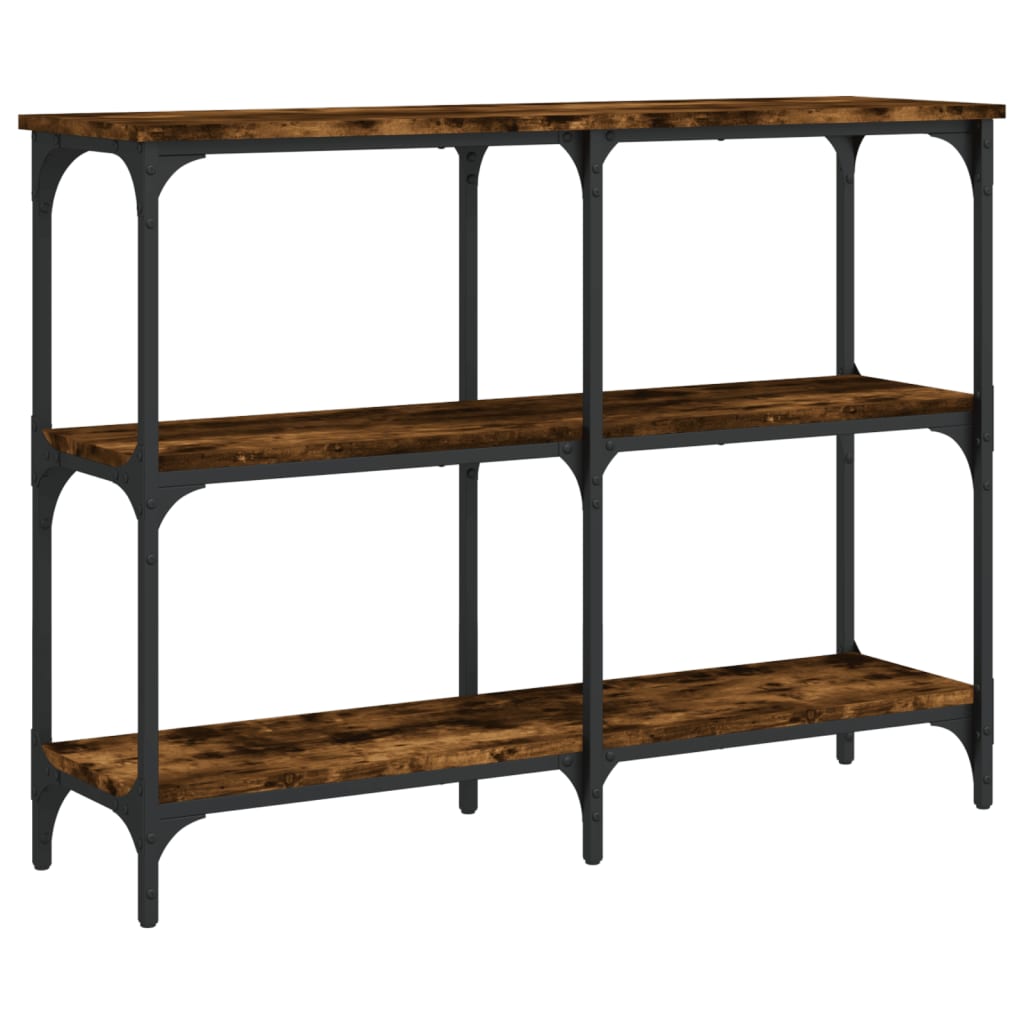 vidaXL Măsuță consolă, stejar fumuriu, 100x29x75 cm, lemn prelucrat vidaXL Măsuță consolă, stejar fumuriu, 100x29x75 cm, lemn prelucrat
