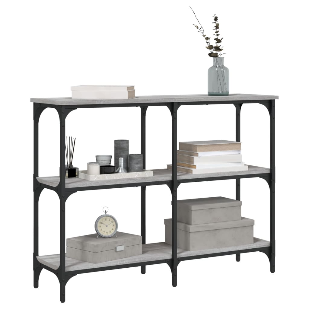 vidaXL Măsuță consolă, gri sonoma, 100x29x75 cm, lemn prelucrat vidaXL Măsuță consolă, gri sonoma, 100x29x75 cm, lemn prelucrat