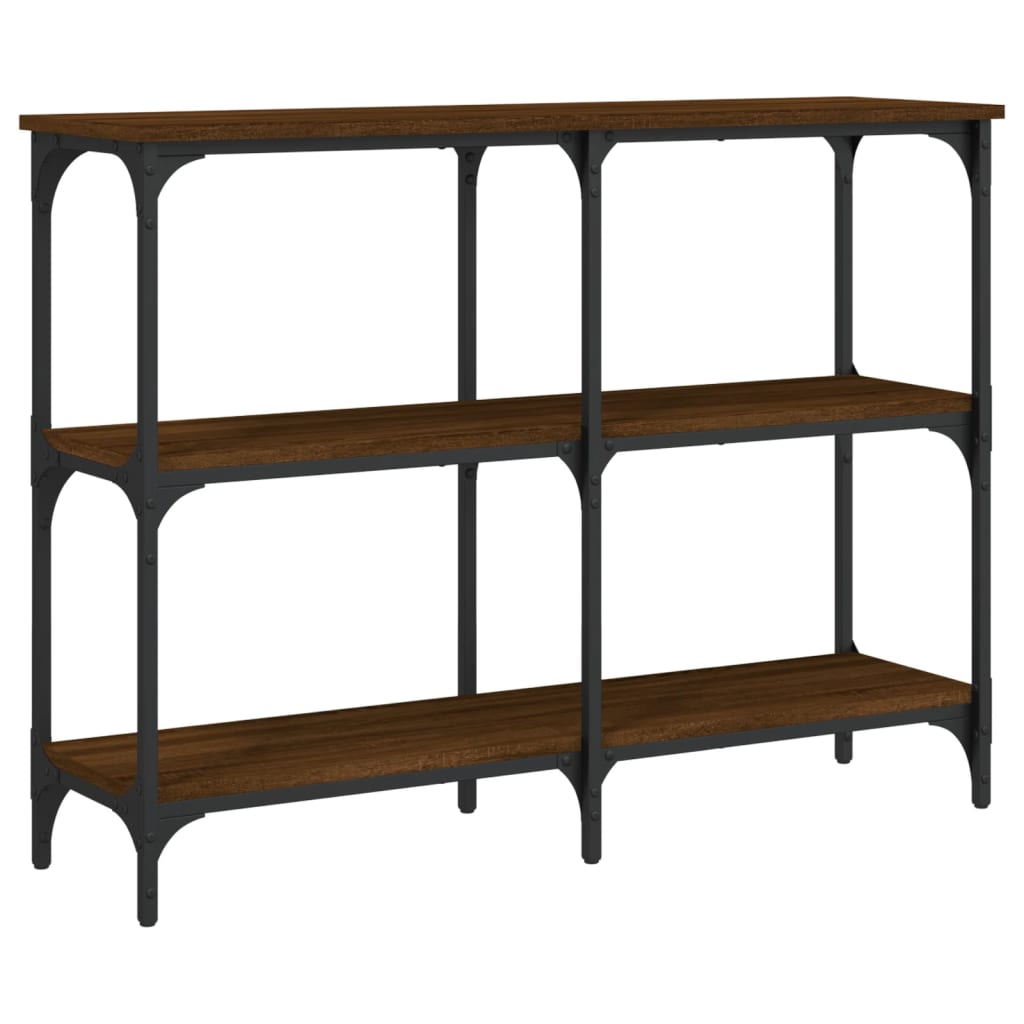 vidaXL Măsuță consolă, stejar maro, 100x29x75 cm, lemn prelucrat vidaXL Măsuță consolă, stejar maro, 100x29x75 cm, lemn prelucrat