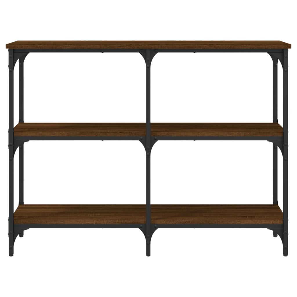 vidaXL Măsuță consolă, stejar maro, 100x29x75 cm, lemn prelucrat vidaXL Măsuță consolă, stejar maro, 100x29x75 cm, lemn prelucrat