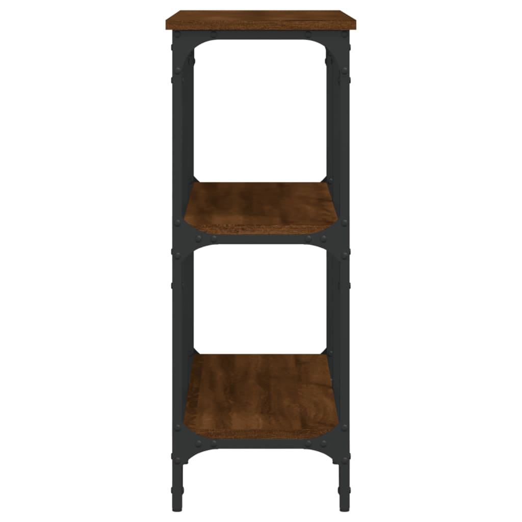 vidaXL Măsuță consolă, stejar maro, 100x29x75 cm, lemn prelucrat vidaXL Măsuță consolă, stejar maro, 100x29x75 cm, lemn prelucrat