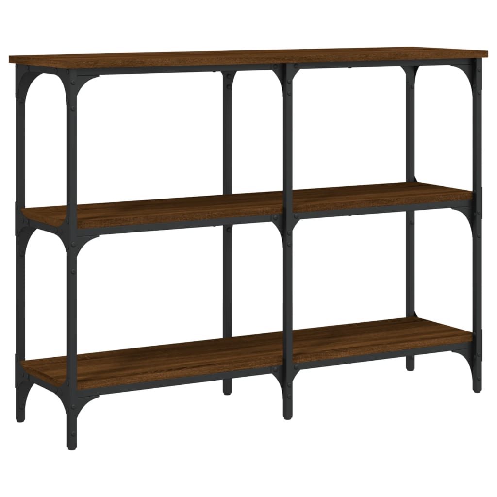 vidaXL Măsuță consolă, stejar maro, 100x29x75 cm, lemn prelucrat vidaXL Măsuță consolă, stejar maro, 100x29x75 cm, lemn prelucrat