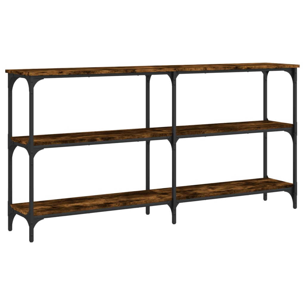 vidaXL Măsuță consolă, stejar fumuriu, 150x29x75 cm, lemn prelucrat vidaXL Măsuță consolă, stejar fumuriu, 150x29x75 cm, lemn prelucrat