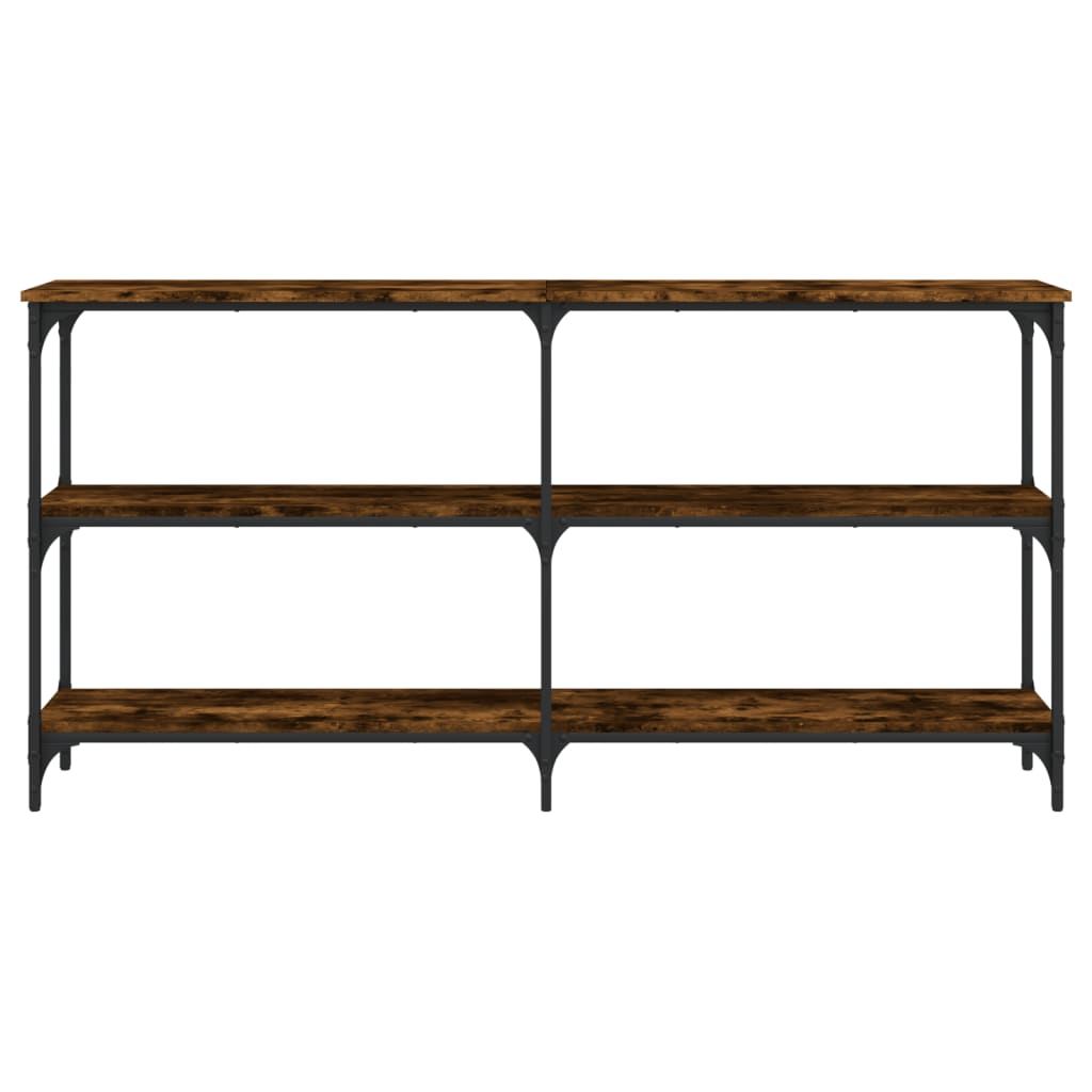 vidaXL Măsuță consolă, stejar fumuriu, 150x29x75 cm, lemn prelucrat vidaXL Măsuță consolă, stejar fumuriu, 150x29x75 cm, lemn prelucrat