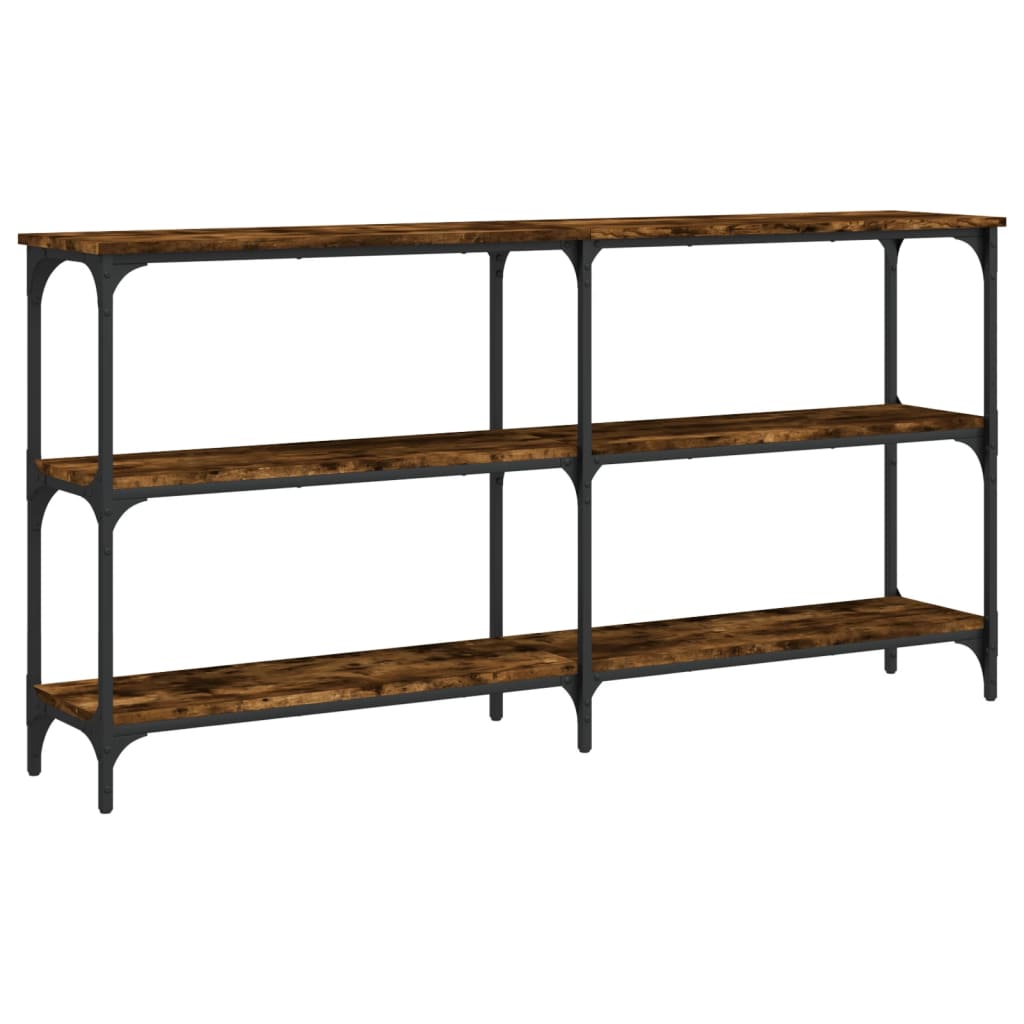 vidaXL Măsuță consolă, stejar fumuriu, 150x29x75 cm, lemn prelucrat vidaXL Măsuță consolă, stejar fumuriu, 150x29x75 cm, lemn prelucrat