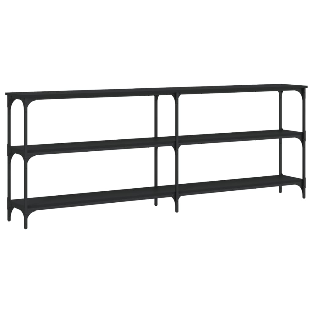 vidaXL Măsuță consolă, negru, 200x29x75 cm, lemn compozit vidaXL Măsuță consolă, negru, 200x29x75 cm, lemn compozit