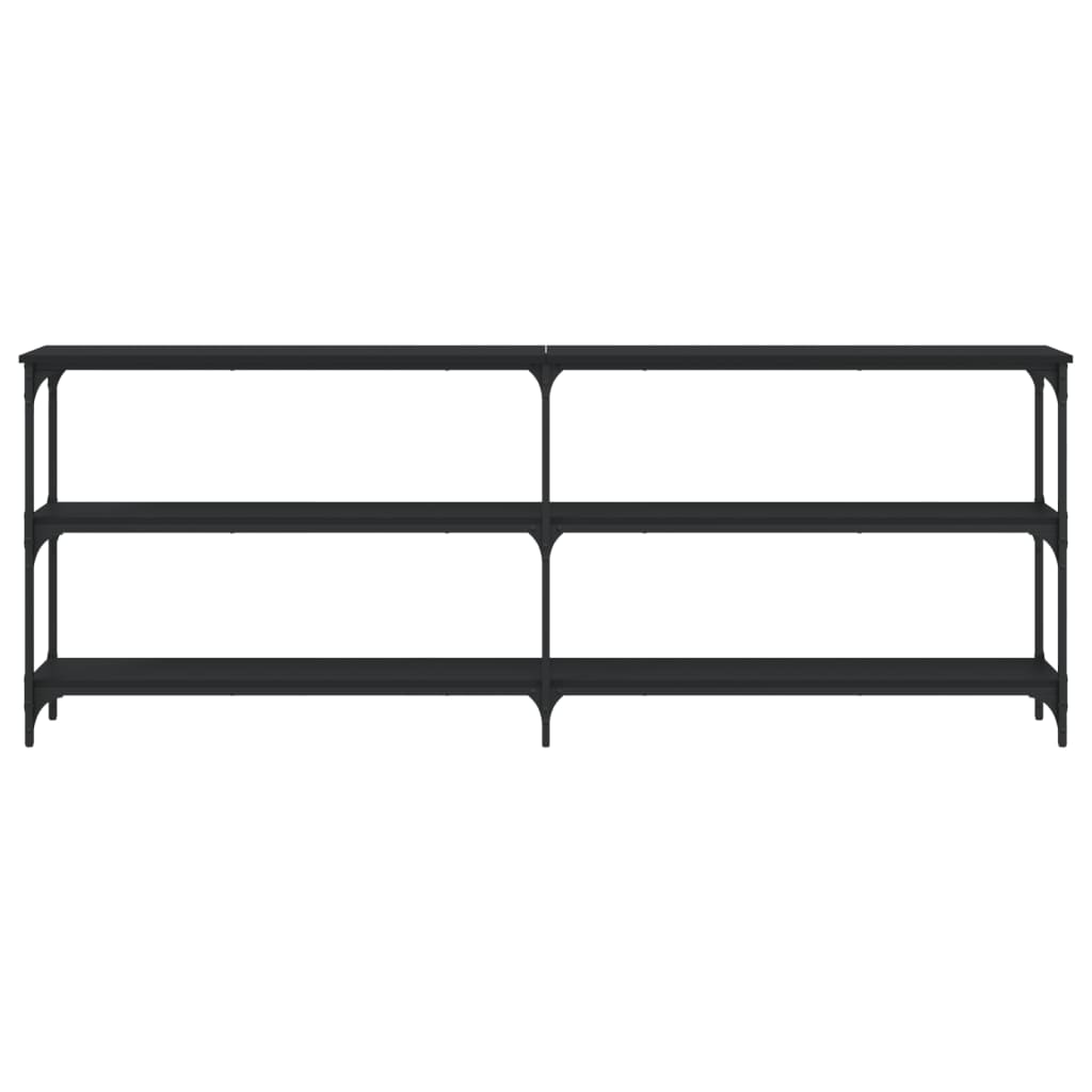 vidaXL Măsuță consolă, negru, 200x29x75 cm, lemn compozit vidaXL Măsuță consolă, negru, 200x29x75 cm, lemn compozit