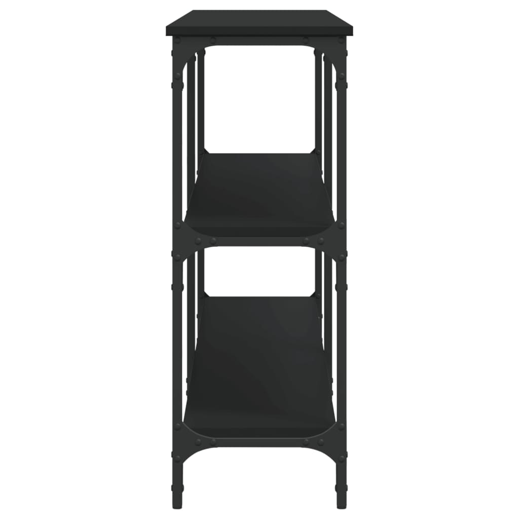 vidaXL Măsuță consolă, negru, 200x29x75 cm, lemn compozit vidaXL Măsuță consolă, negru, 200x29x75 cm, lemn compozit