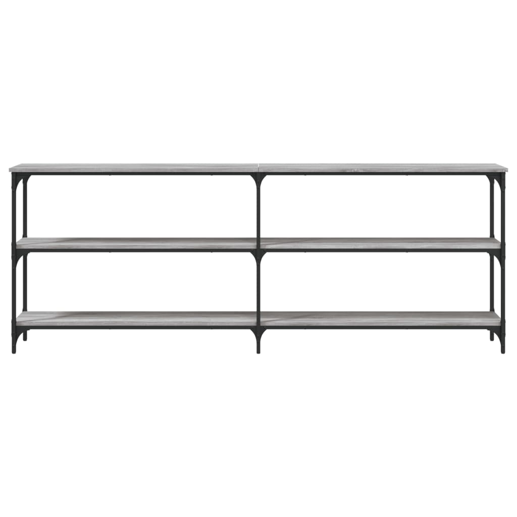vidaXL Măsuță consolă, gri sonoma, 200x29x75 cm, lemn prelucrat vidaXL Măsuță consolă, gri sonoma, 200x29x75 cm, lemn prelucrat