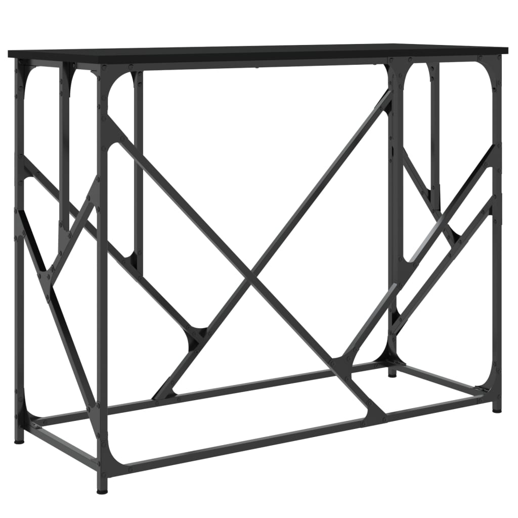 vidaXL Măsuță consolă, negru, 100x40x80 cm, lemn compozit vidaXL Măsuță consolă, negru, 100x40x80 cm, lemn compozit