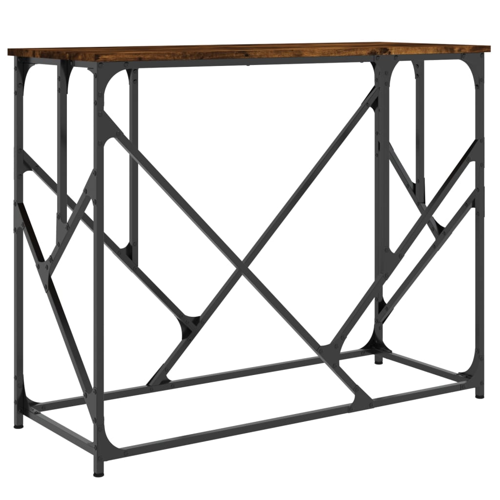 vidaXL Măsuță consolă, stejar fumuriu, 100x40x80 cm, lemn prelucrat vidaXL Măsuță consolă, stejar fumuriu, 100x40x80 cm, lemn prelucrat